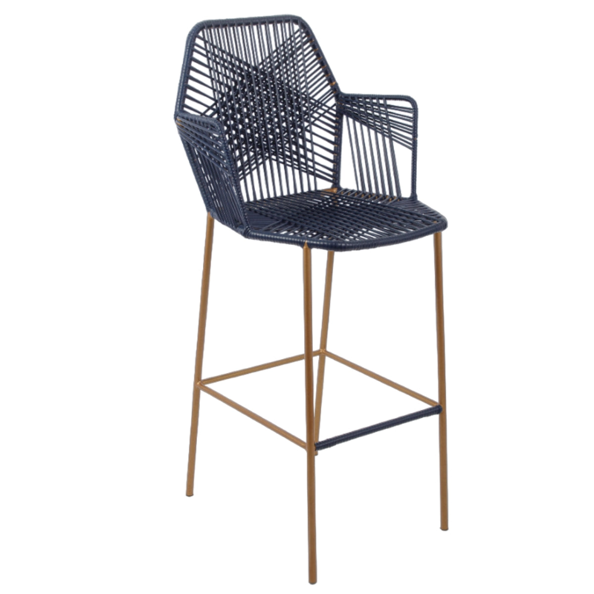 Silla De Barra Tejida Artesanal En Mimbre Moderna