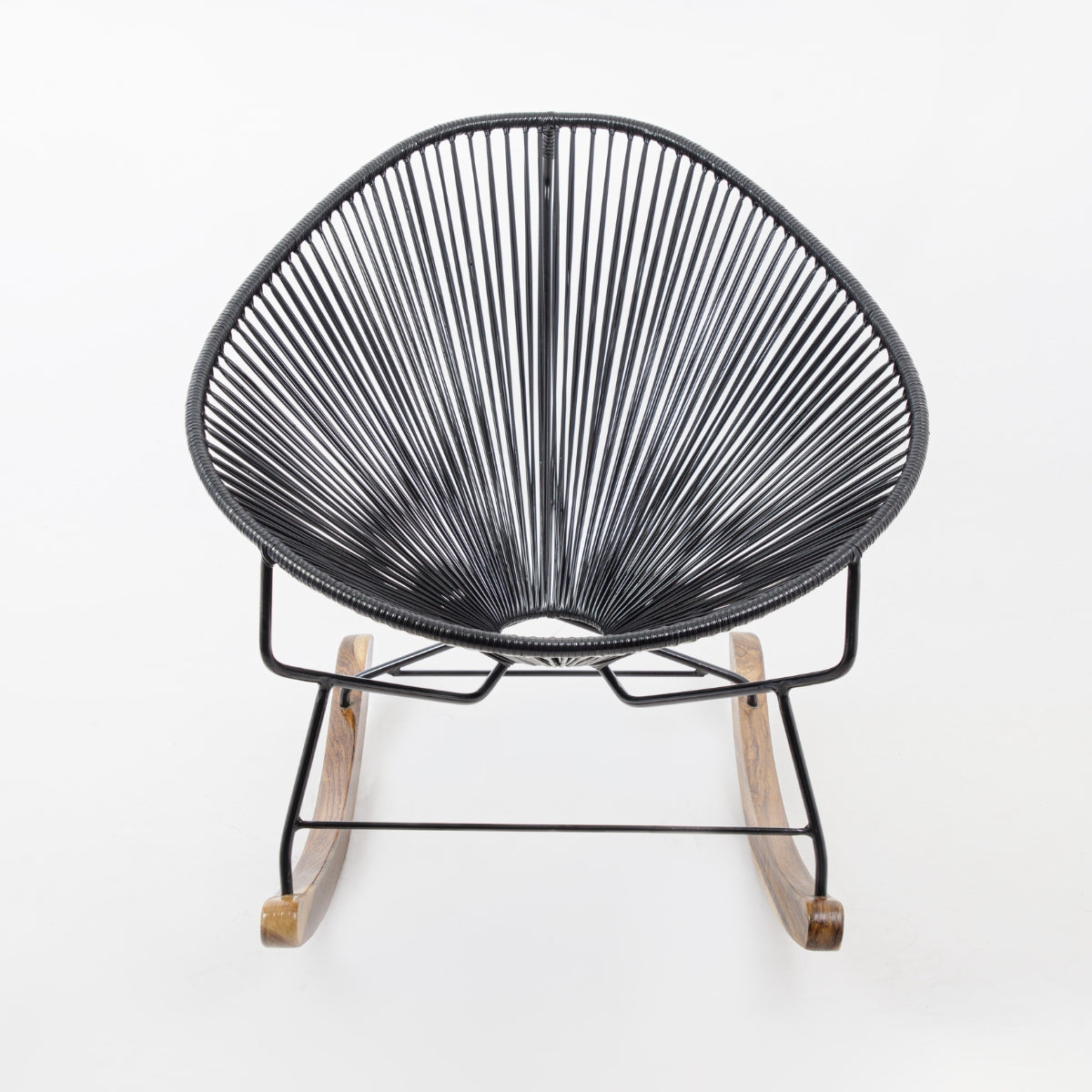 Silla Mecedora Tejida Artesanal En Mimbre Moderna