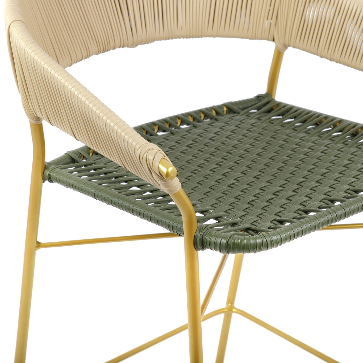 Silla De Barra Tejida En Mimbre