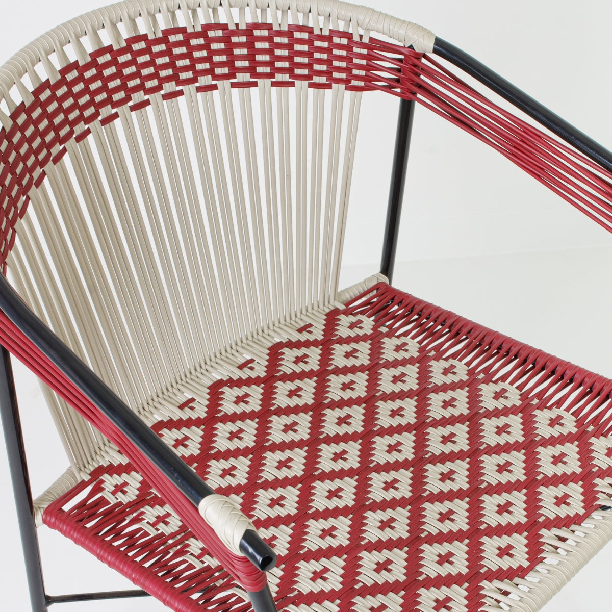 Silla de Comedor Artesanal Tejida En Mimbre Plástico Moderna