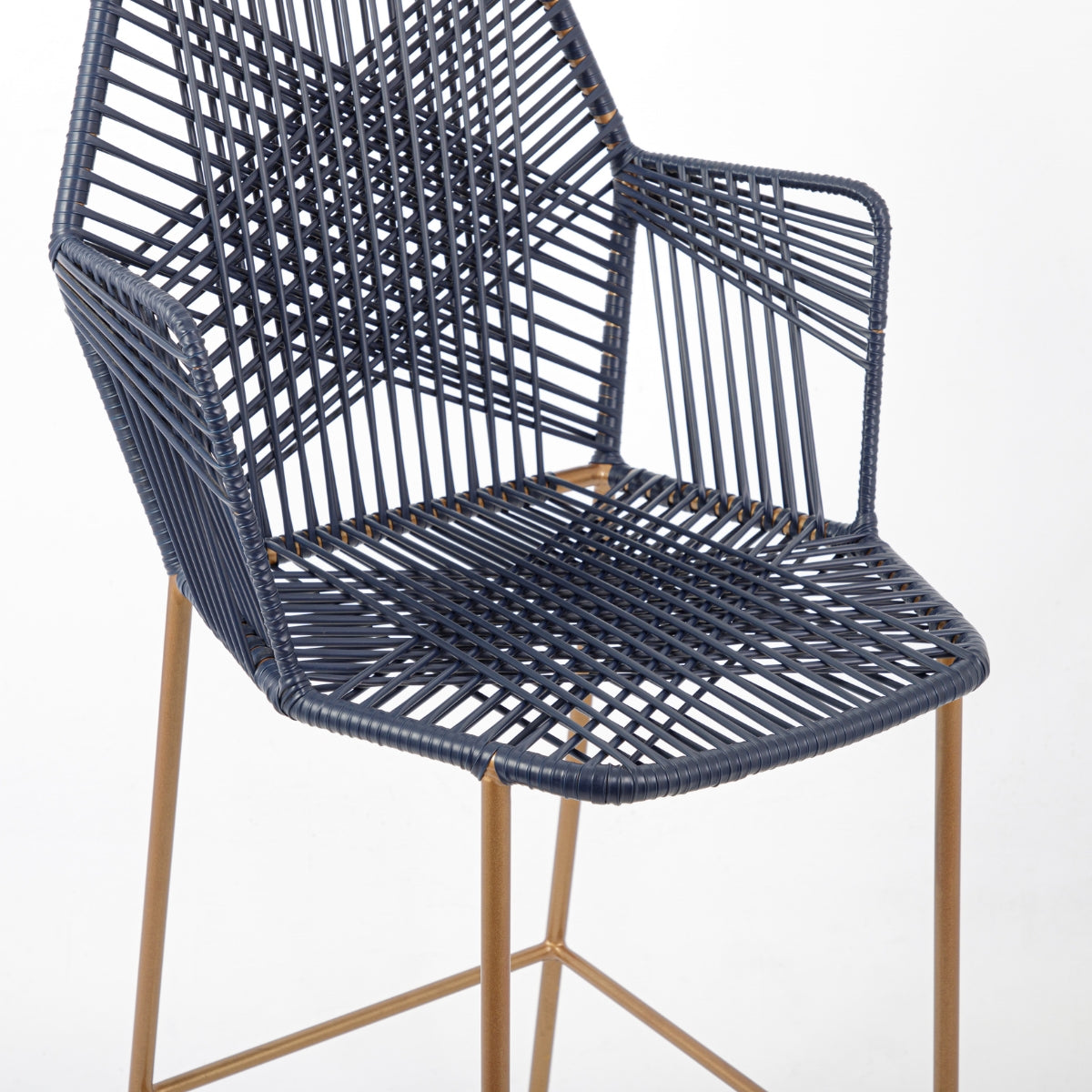 Silla De Barra Tejida Artesanal En Mimbre Moderna