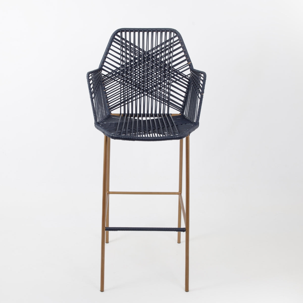 Silla De Barra Tejida Artesanal En Mimbre Moderna