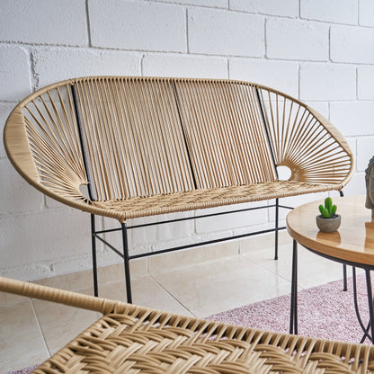 Sofa Artesanal Tejido En Mimbre Plastico o Sintetico