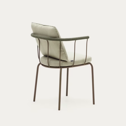 Silla de Comedor Tejida Artesanal en Mimbre Moderna Elegancia para Interior y Exterior