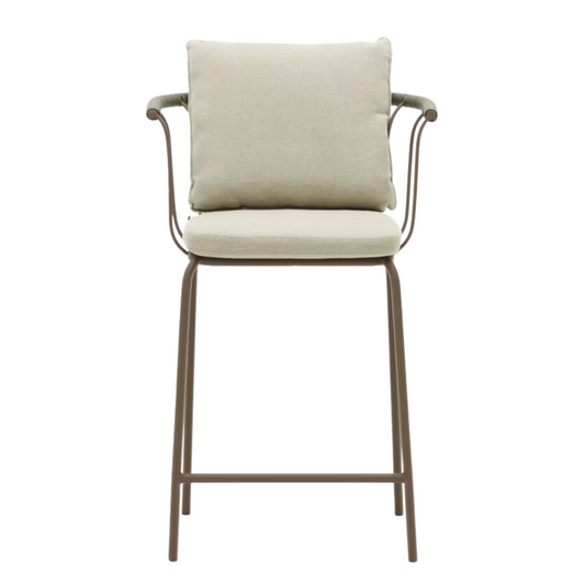 Silla de Barra Artesanal Tejida en Mimbre Moderna Para Interior o Exterior